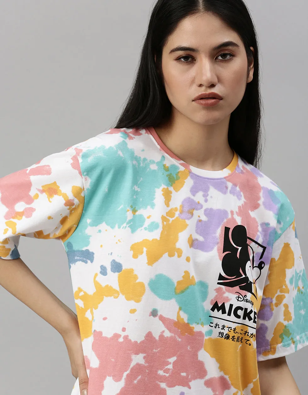 Mickey Oversized Tie-Dye T-Shirt