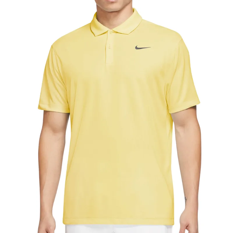 Nike Court Dri-Fit Men Tennis Polo - Soft Yellow/Black