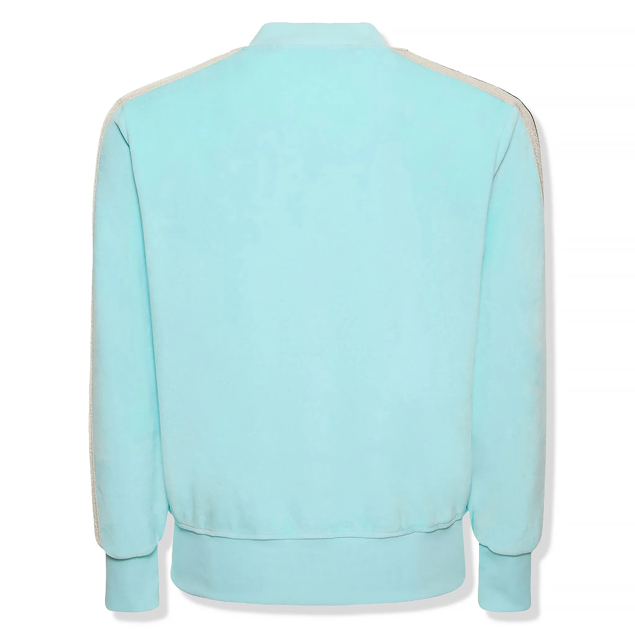 Palm Angels Chenille Logo Striped Light Blue Zip-Up Track Jacket