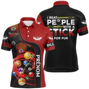 Polo Billard Professionnel Personnalisé, Queue De Billard, Cadeau Humour Fan Billard - CT29062317