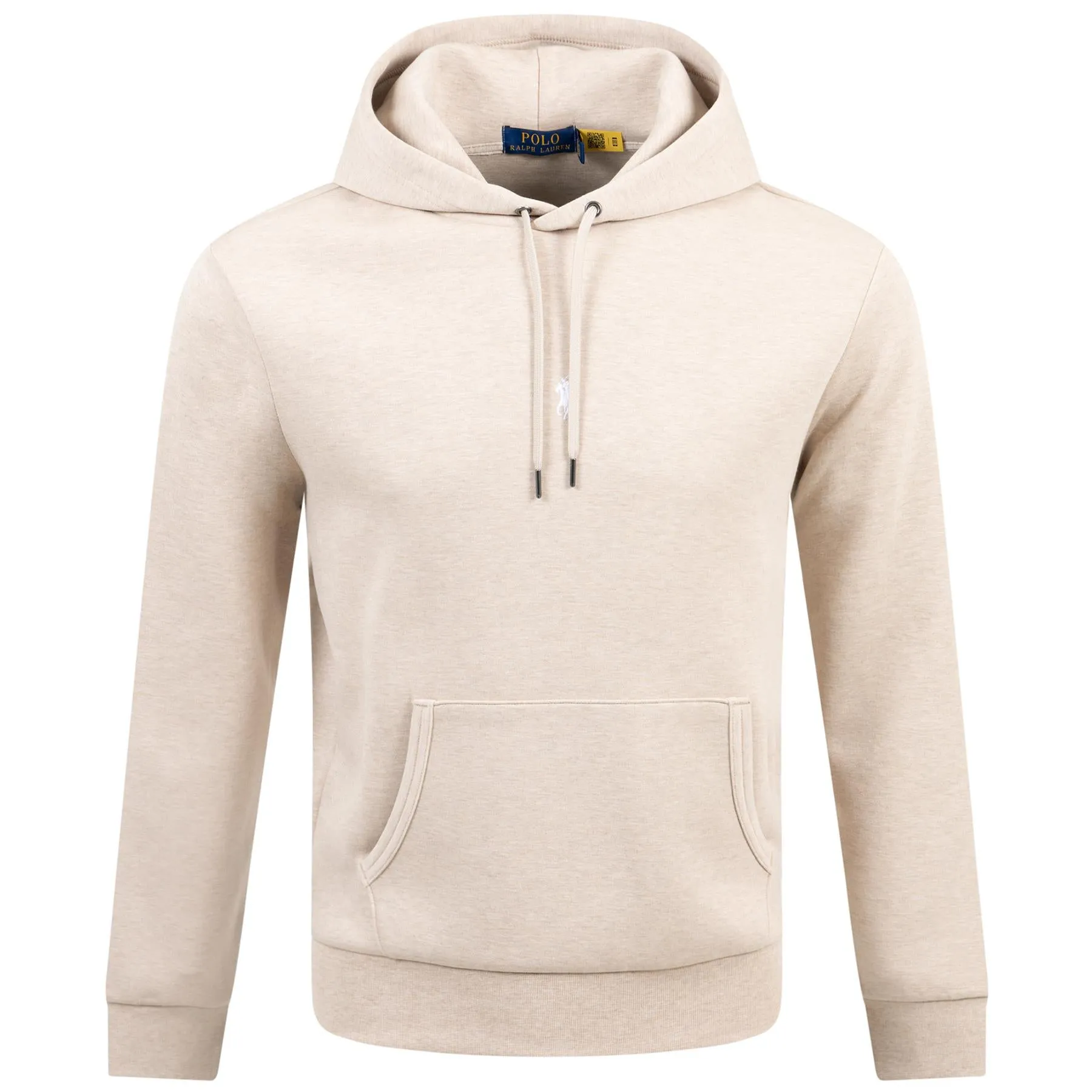 Polo Golf Double Knit Cotton Hoodie Sand Heather - AW23