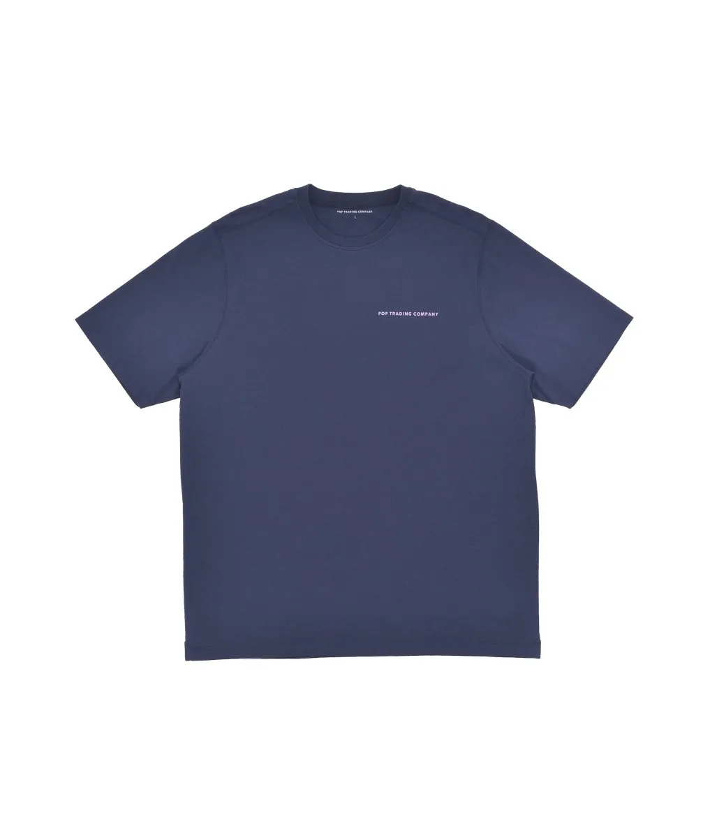 Pop Trading Company Logo t-shirt navy/viola