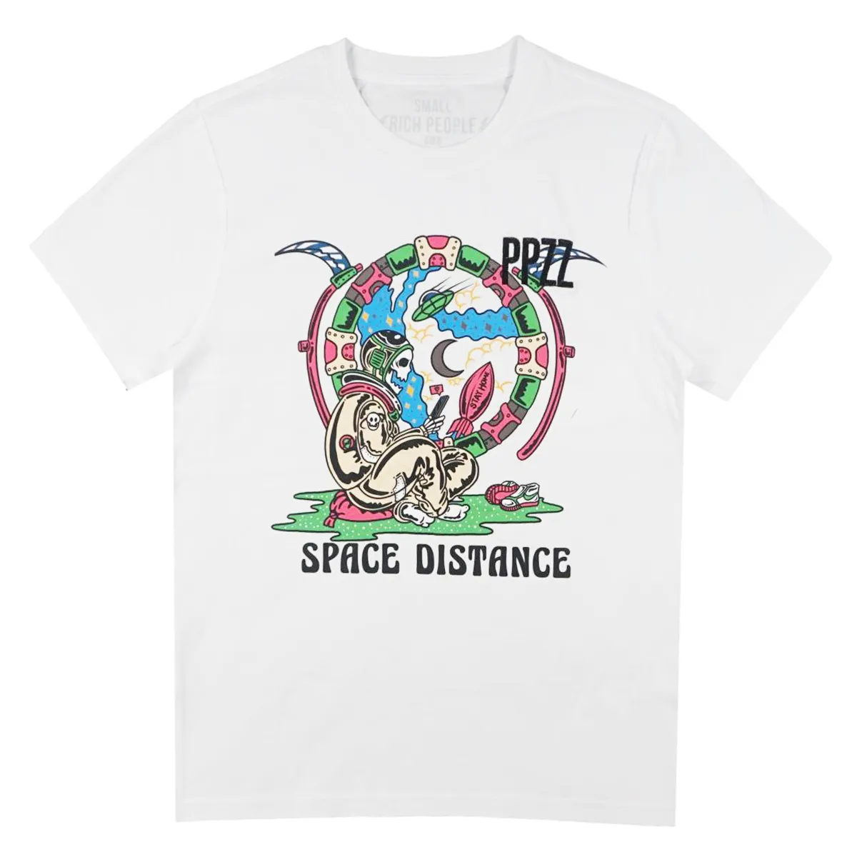 PPZZ x Rich People Space Distance Tee (Wht/Multi) /D2