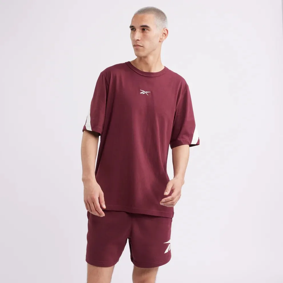 REEBOK MEN'S BRAND PROUD BURGENDY TEE