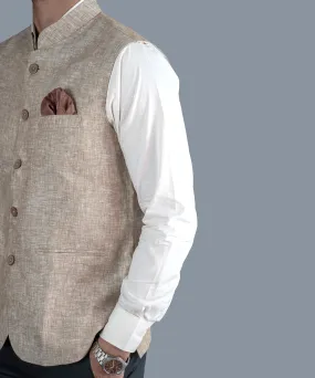 Sand Beige Nehru Jacket