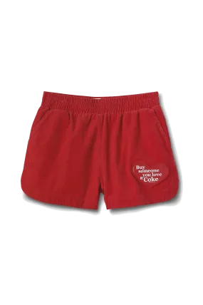 SHORT BRIXTON COCA COLA FEMME RUNNER COKE RED