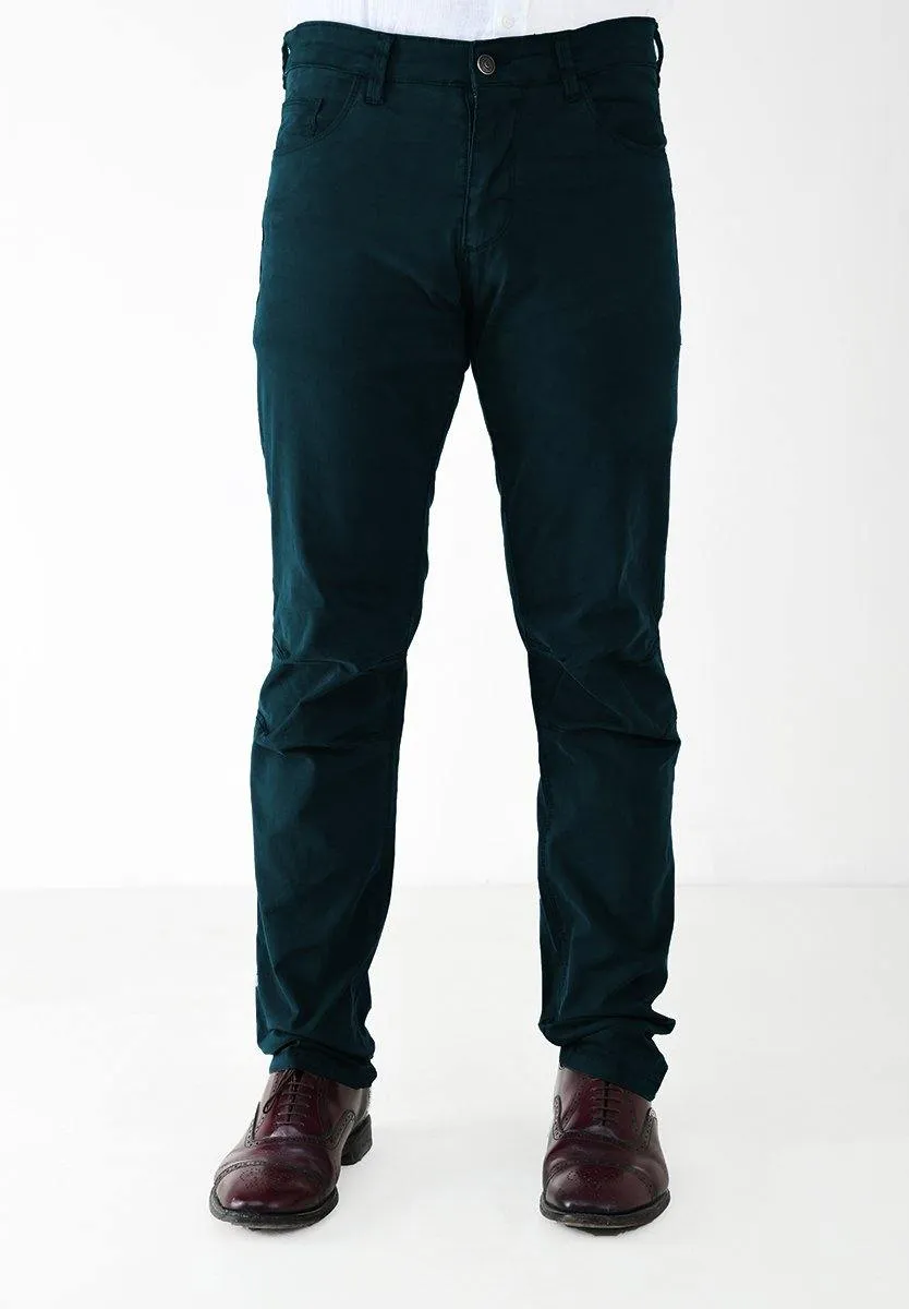 Slim Straight Fit Broken Twill Fabric Casual Pants for Men