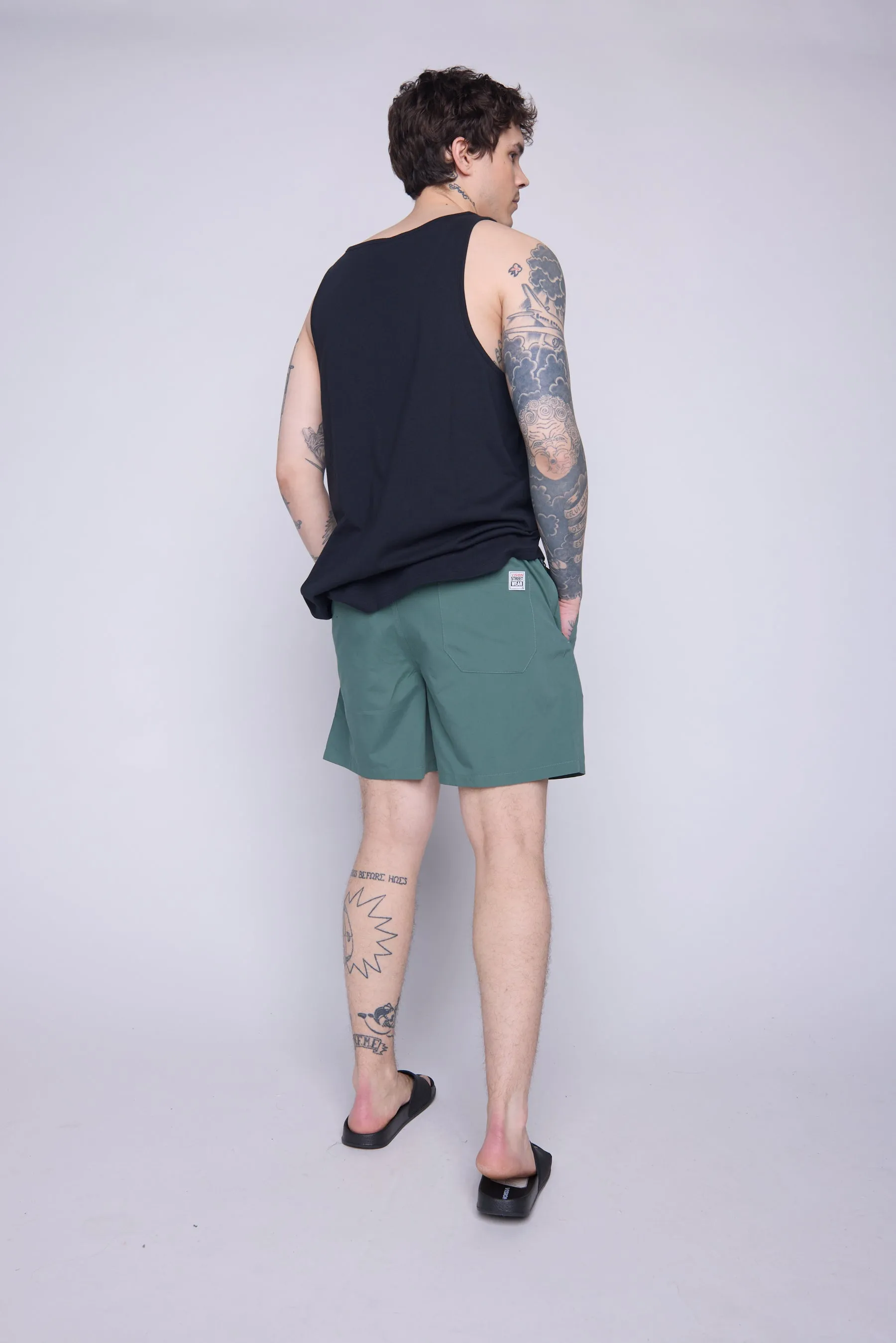 Solid Swim Shorts - Moss