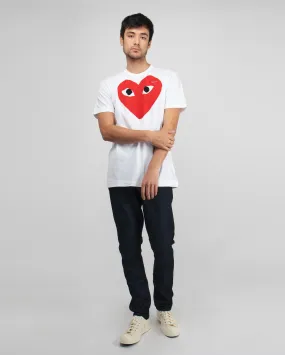 T026 CLASSIC BIG HEART PRINT T-SHIRT / WHITE