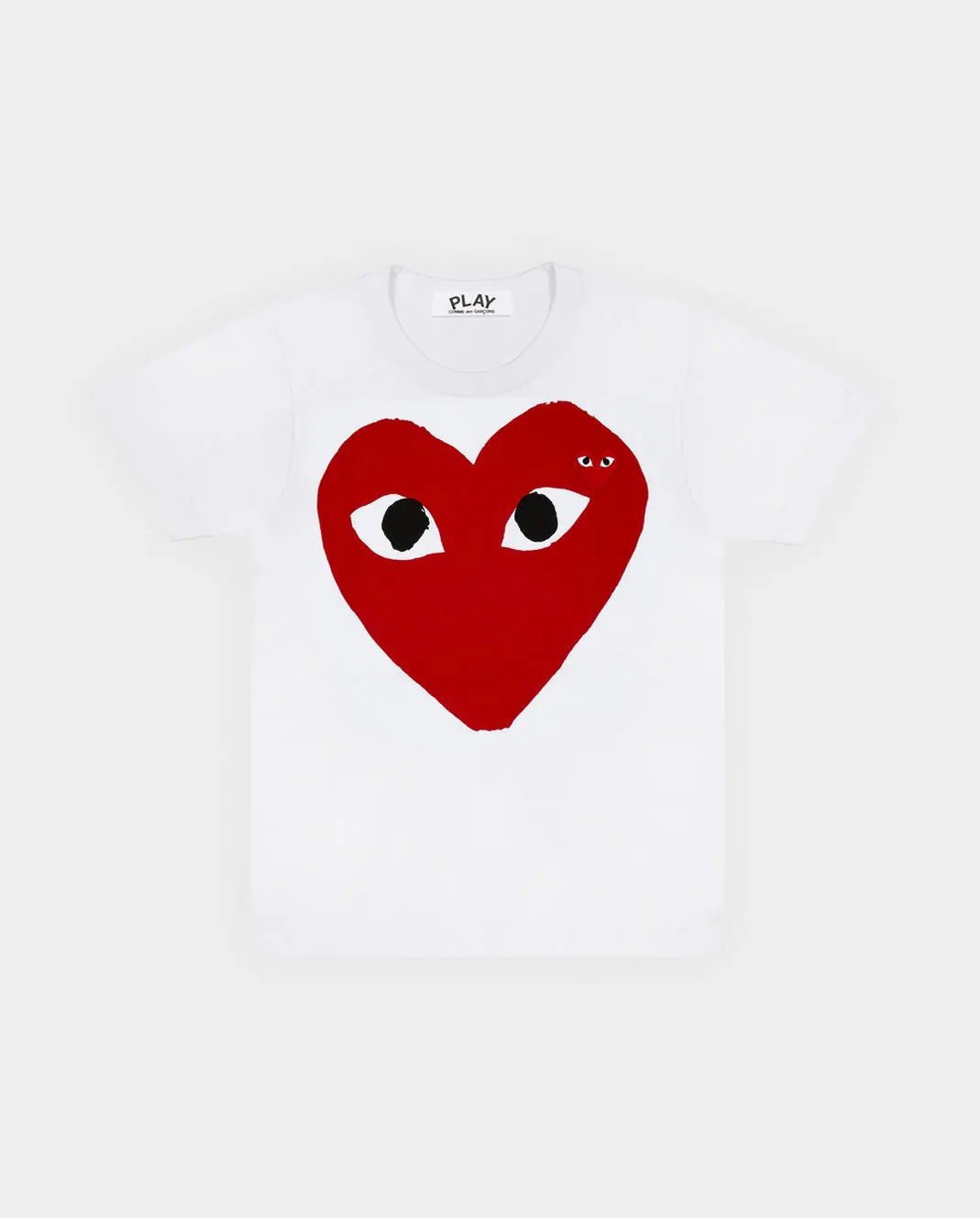 T026 CLASSIC BIG HEART PRINT T-SHIRT / WHITE