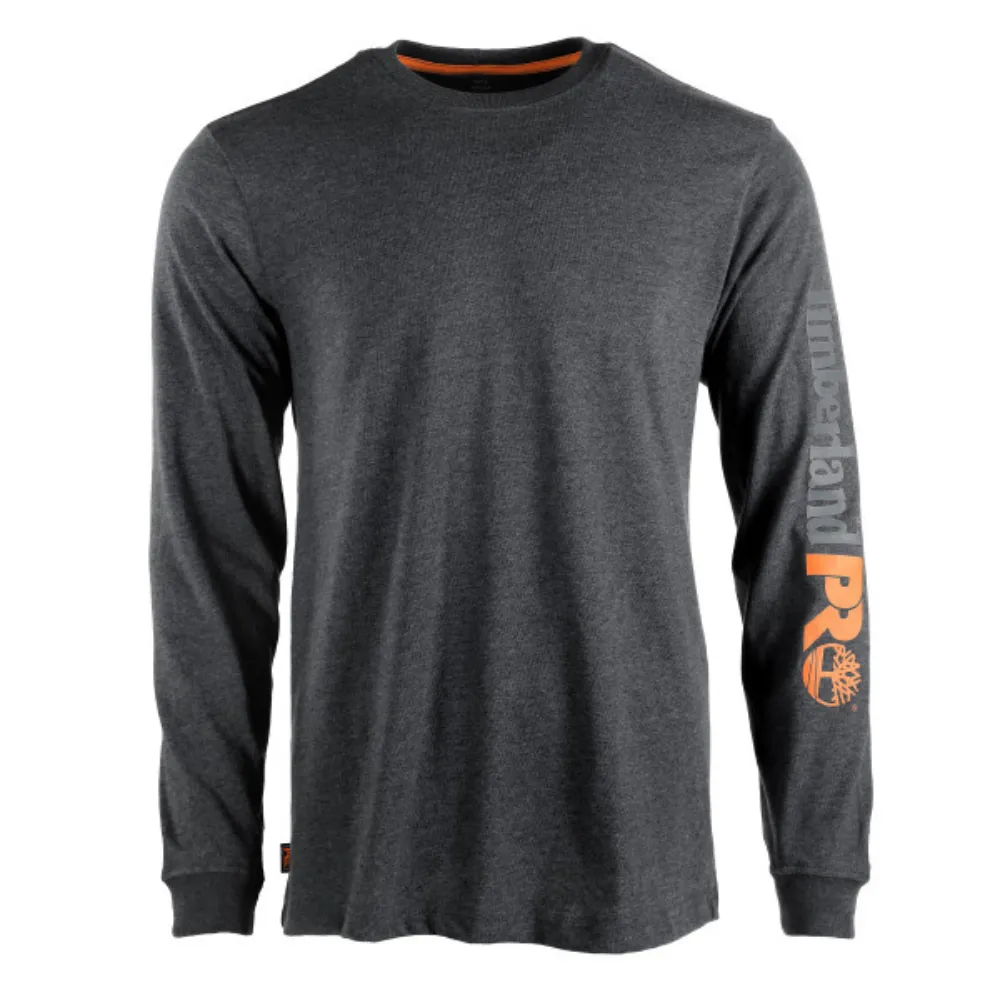 Timberland PRO Men's Core Logo Long-Sleeve T-Shirt - Grey Heather