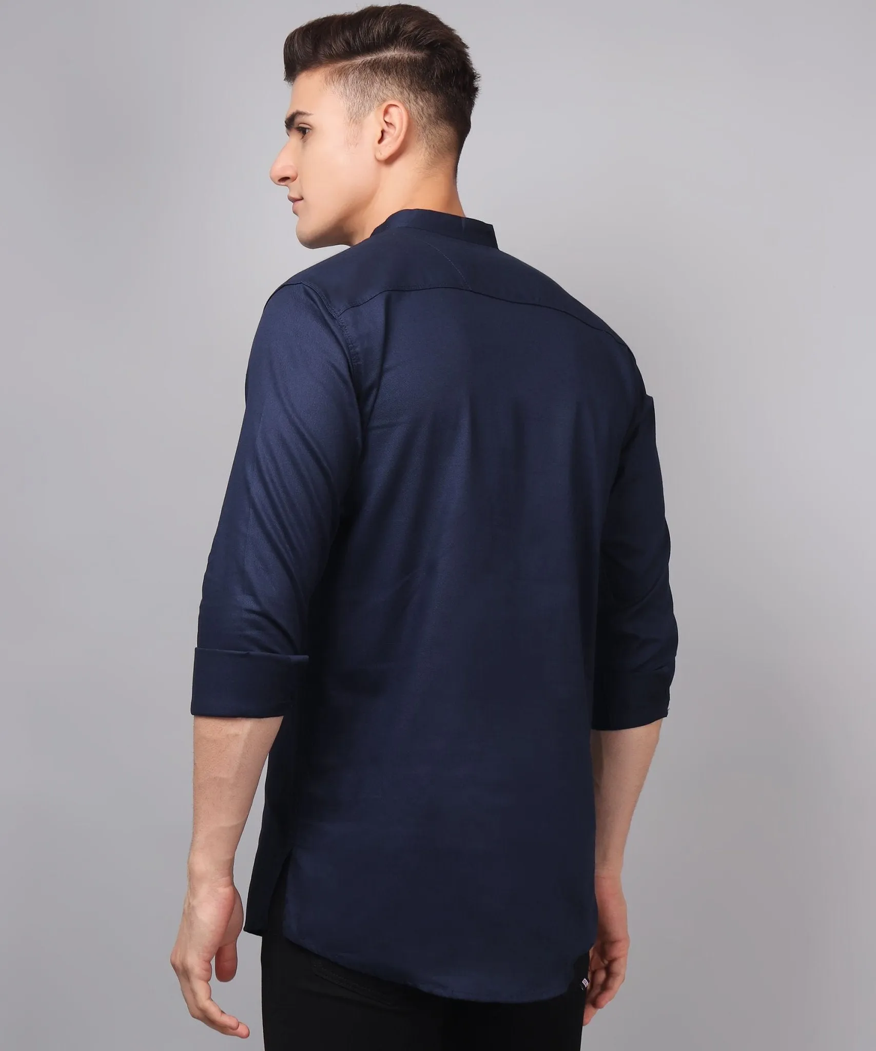 TryBuy Premium Ethnic Navy Blue Kurta for Men