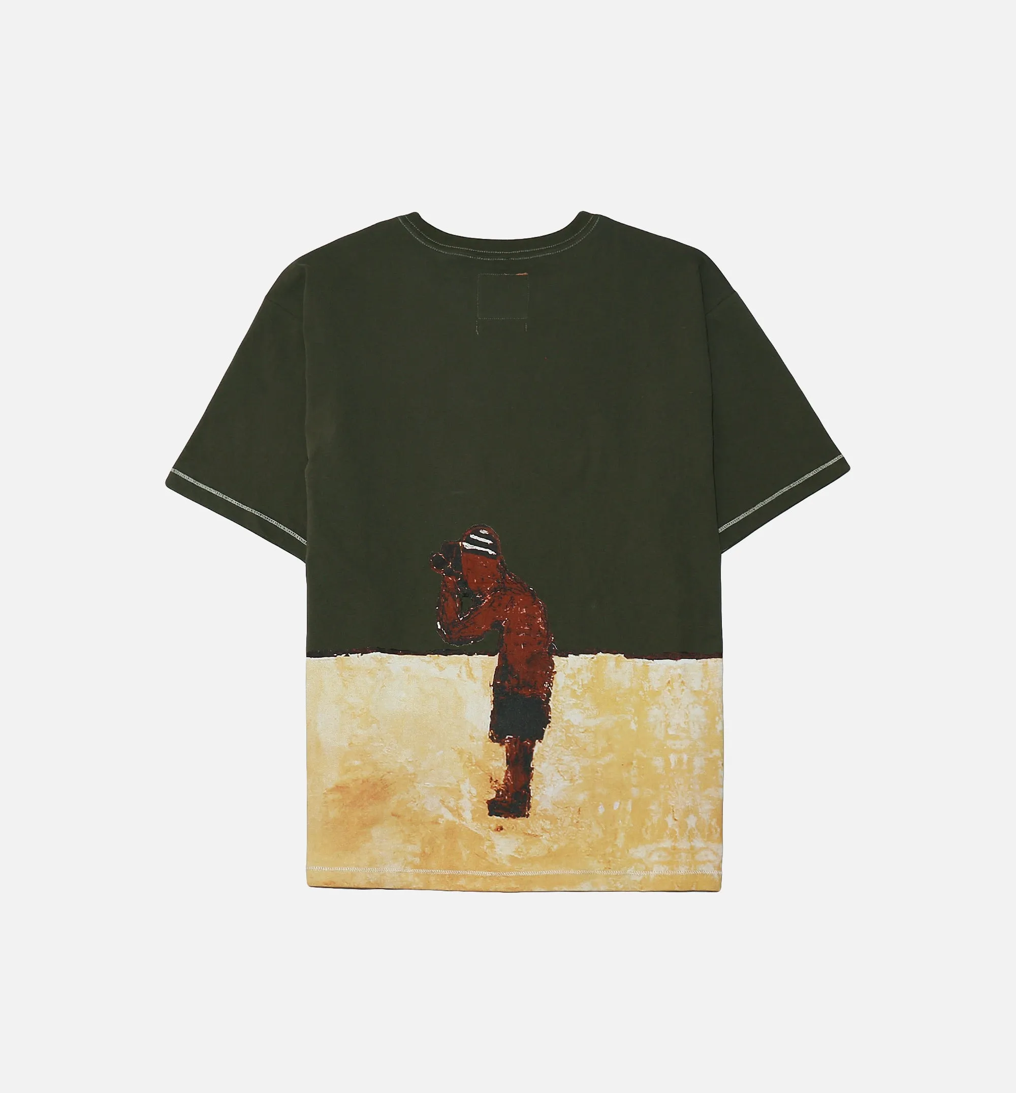 Vault x Nigel Cabourn Short Sleeve Knit Mens T-Shirt - Olive